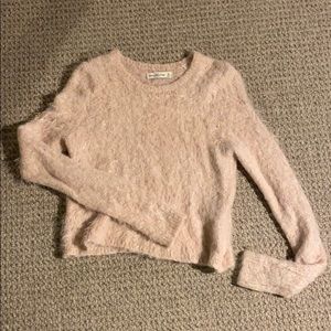 A&F Pink Fuzzy Sweater